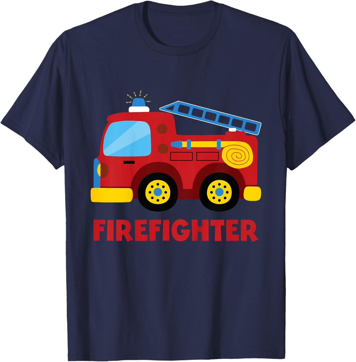Firefighter fire truck T-Shirt - T-Shirt | Navy