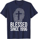 Blessed Since 1996 Born Year Of Birth Birthday - Jesus T-Shirt - T-Shirt | Navy