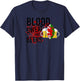 Welsh Rugby Fan Funny Blood Sweat And Beers Wales Rugby Ball T-Shirt - T-Shirt | Navy