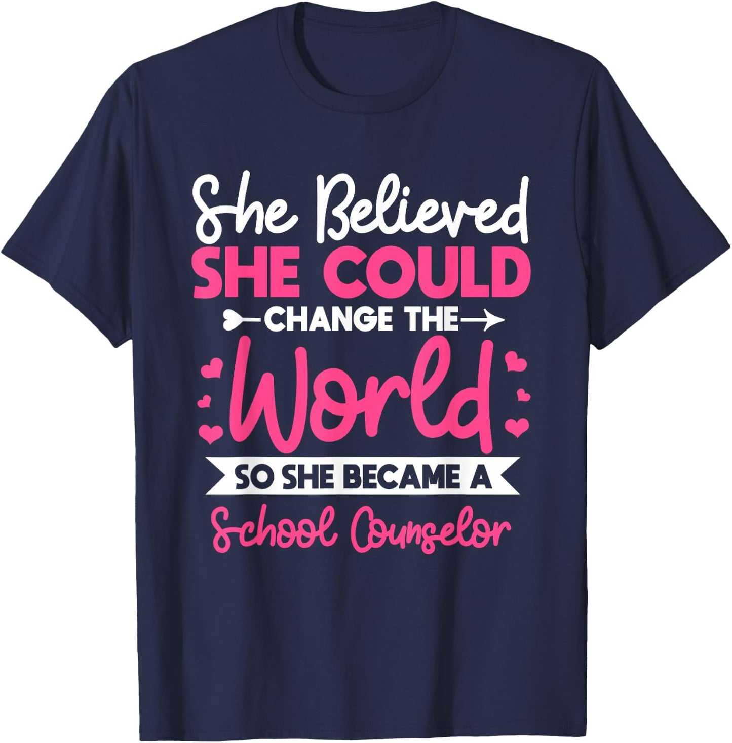 School Counseling Guidance Counselor Student T-Shirt - T-Shirt | Navy