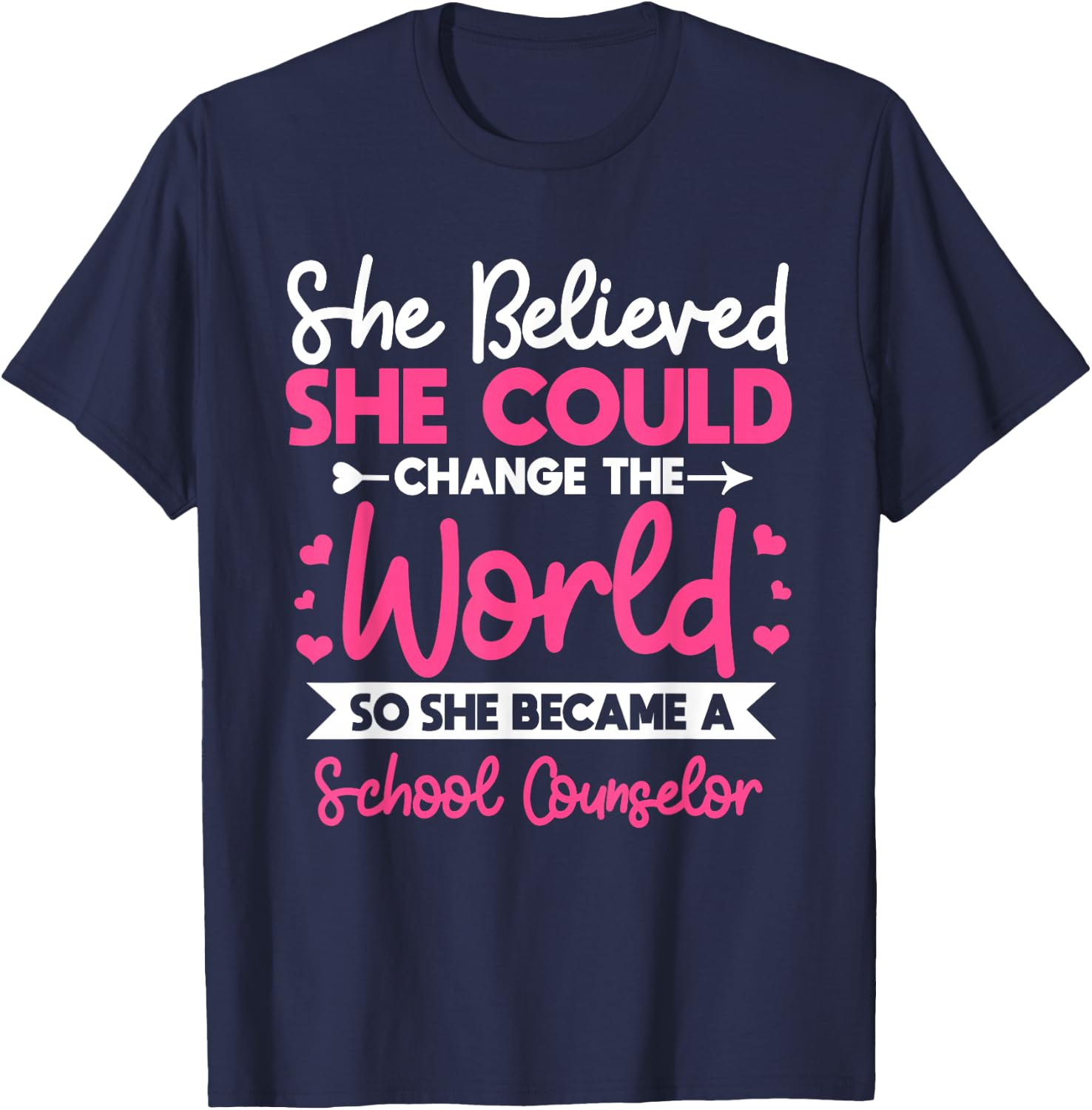 School Counseling Guidance Counselor Student T-Shirt - T-Shirt | Navy