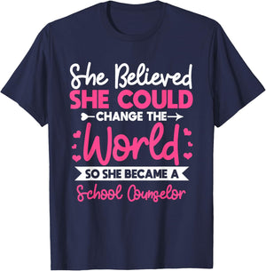 School Counseling Guidance Counselor Student T-Shirt - T-Shirt | Navy