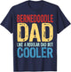 Bernedoodle Dad - Like a Regular Dad but Cooler T-Shirt - T-Shirt | Navy