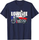 Chicano Vicla. Bagger Motorcycle, Texas Flag, Lowrider Bikes T-Shirt - T-Shirt | Navy