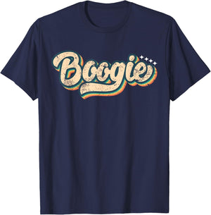 Boogie Shirt Vintage Look Slang A 70s Costume Or 80s Costume T-Shirt - T-Shirt | Navy