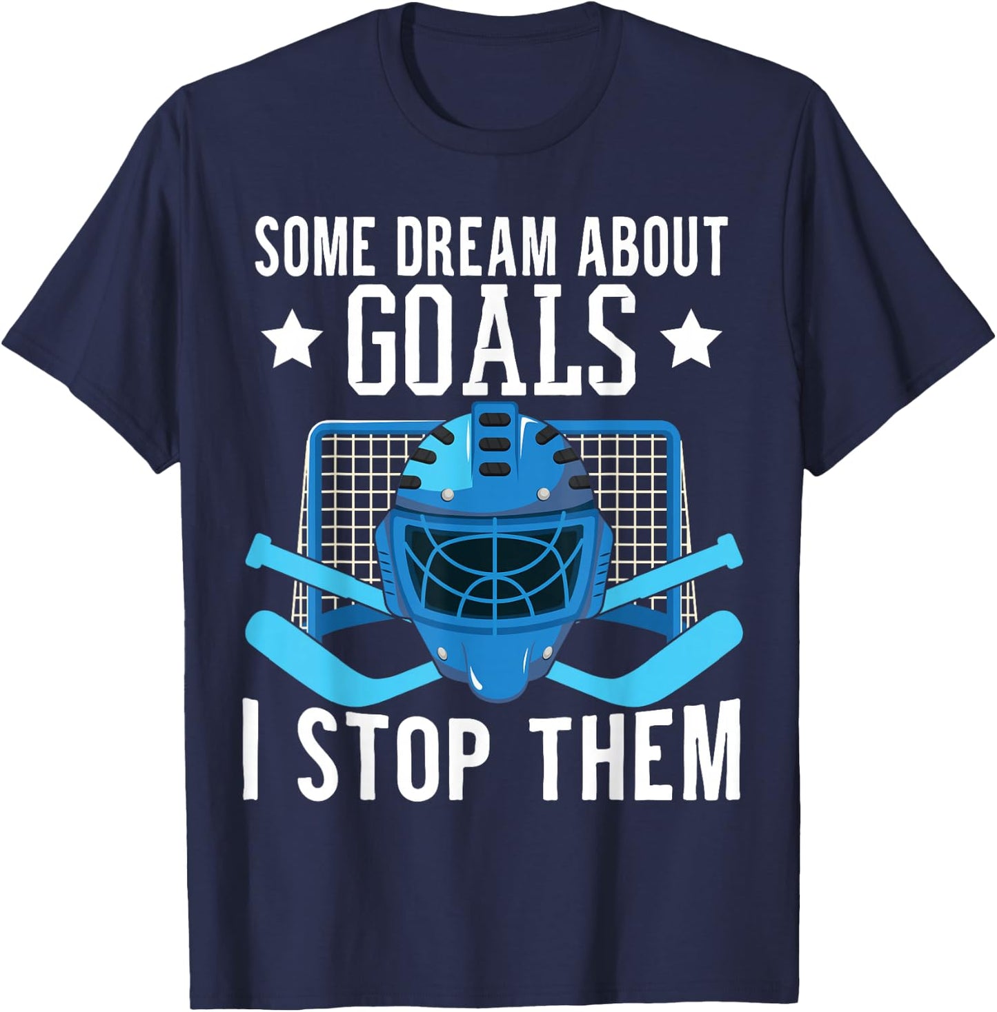 Ice Hockey Player Ice Hockey Goalie T-Shirt - T-Shirt | Navy