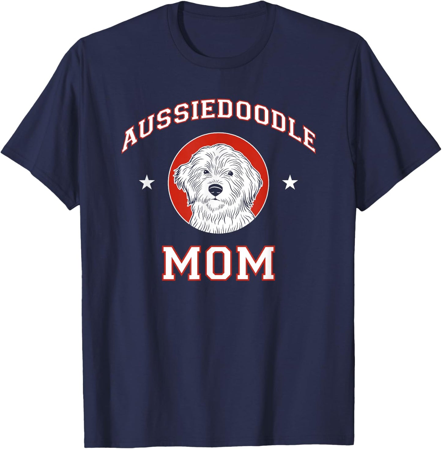 Aussiedoodle Mom Dog Mother Women Girls Kids T-Shirt - T-Shirt | Navy