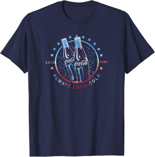 Coca-Cola Fourth of July Vintage Always Logo T-Shirt - T-Shirt | Navy