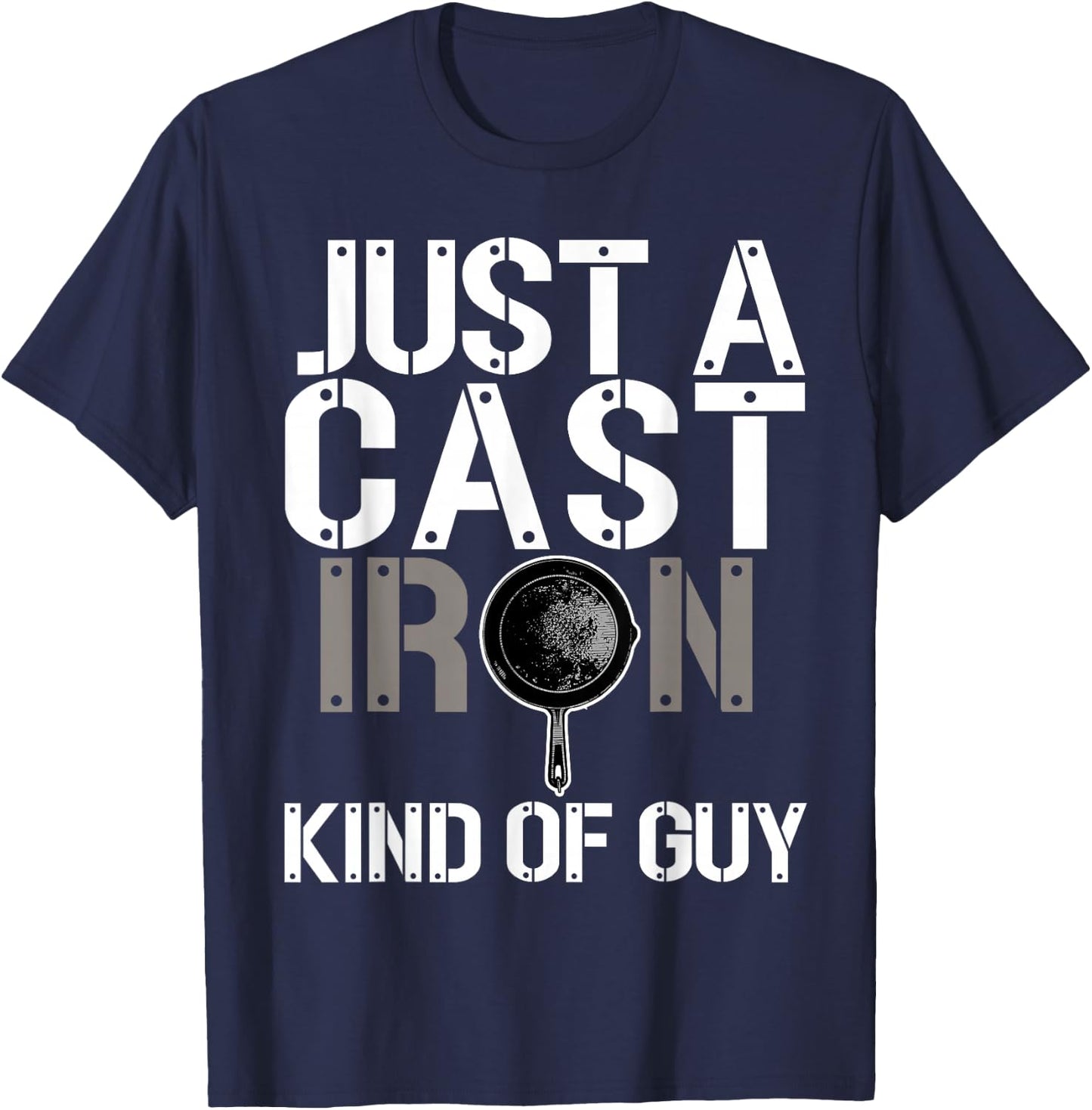 Cast Iron Pan Lover Frying Skillet Funny Cooking Chef T-Shirt - T-Shirt | Navy