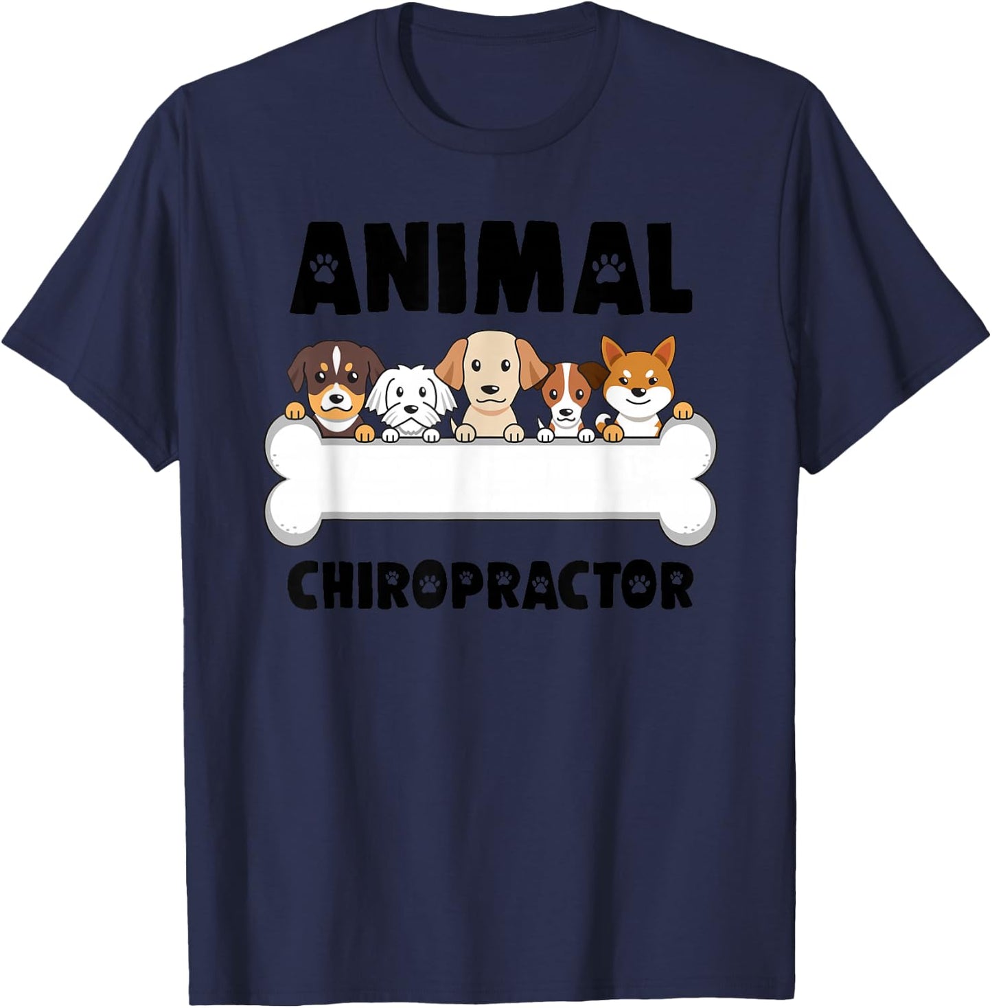 Animal Chiropractor Cool Chiropractic Care Spine Veterinary T-Shirt - T-Shirt | Navy