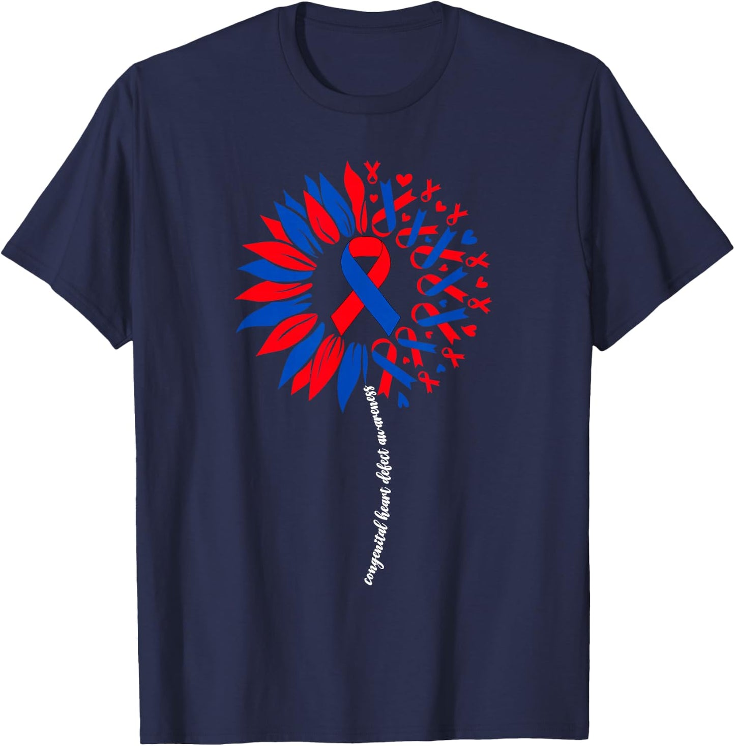CHD Congenital Heart Defect Awareness Month For Kids Women T-Shirt - T-Shirt | Navy