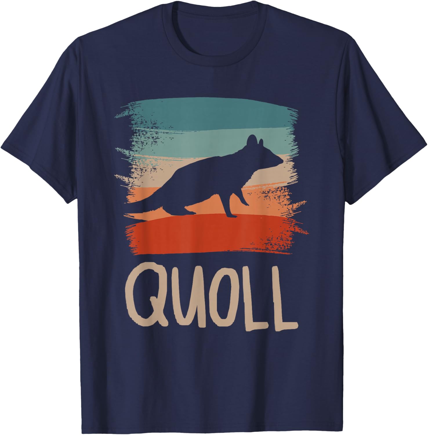 Retro Vintage Quoll Quolls T-Shirt - T-Shirt | Navy