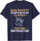 Firearm Instructor Safety Gun Weapons Owner Instructor T-Shirt - T-Shirt | Navy