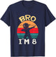 Kids Bro I’m 8 Year Old Eight Eighth Party 8th Birthday Boy T-Shirt - T-Shirt | Navy