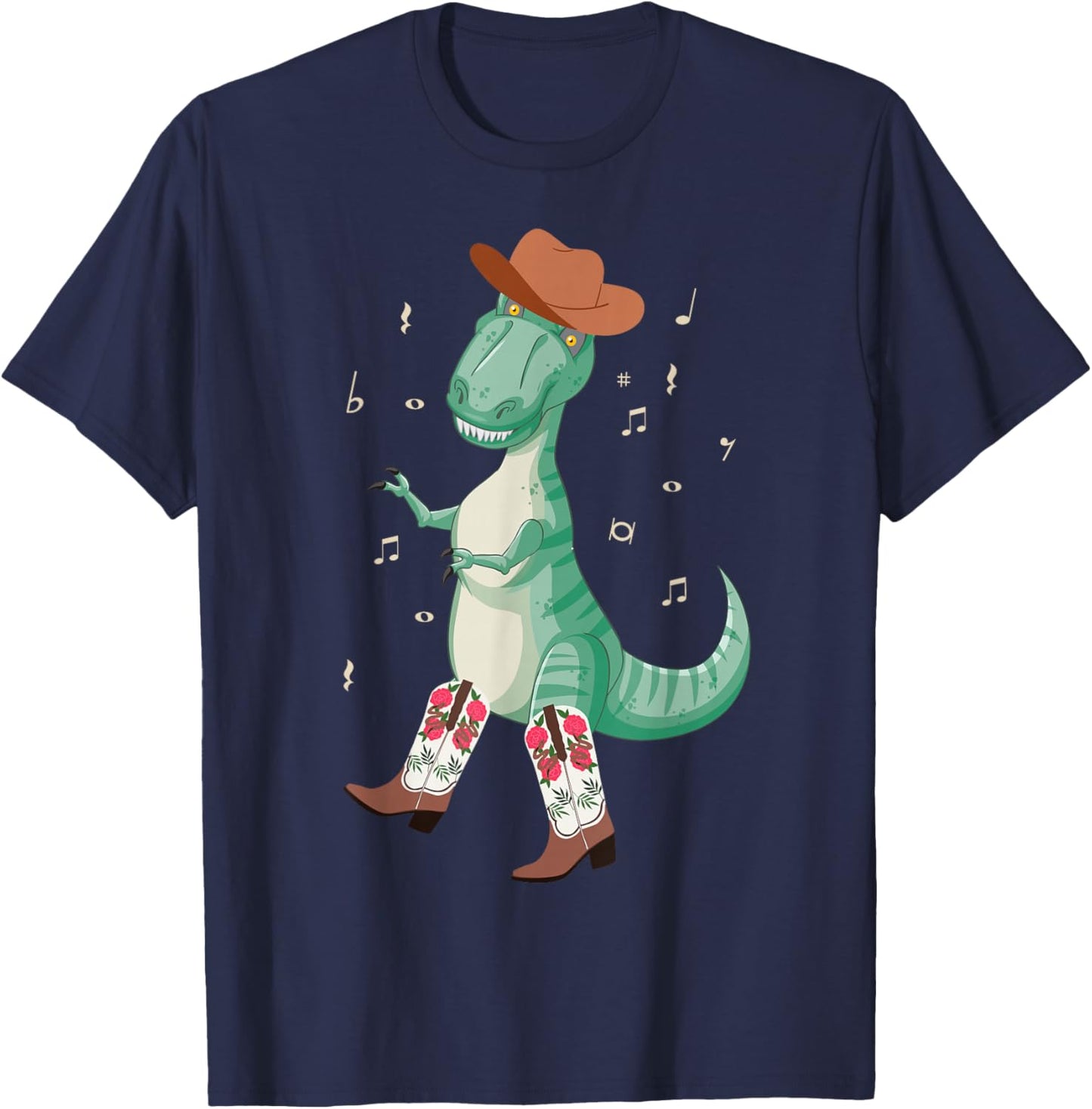 Line Dancing Dance Teacher T Rex Dinosaur T-Shirt - T-Shirt | Navy