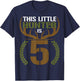 This Little Hunter is 5 Years Old 5th Birthday Deer Hunter T-Shirt - T-Shirt | Navy