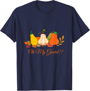 Oh my gourd love fall funny sarcastic pumpkin fall leaves T-Shirt - T-Shirt | Navy