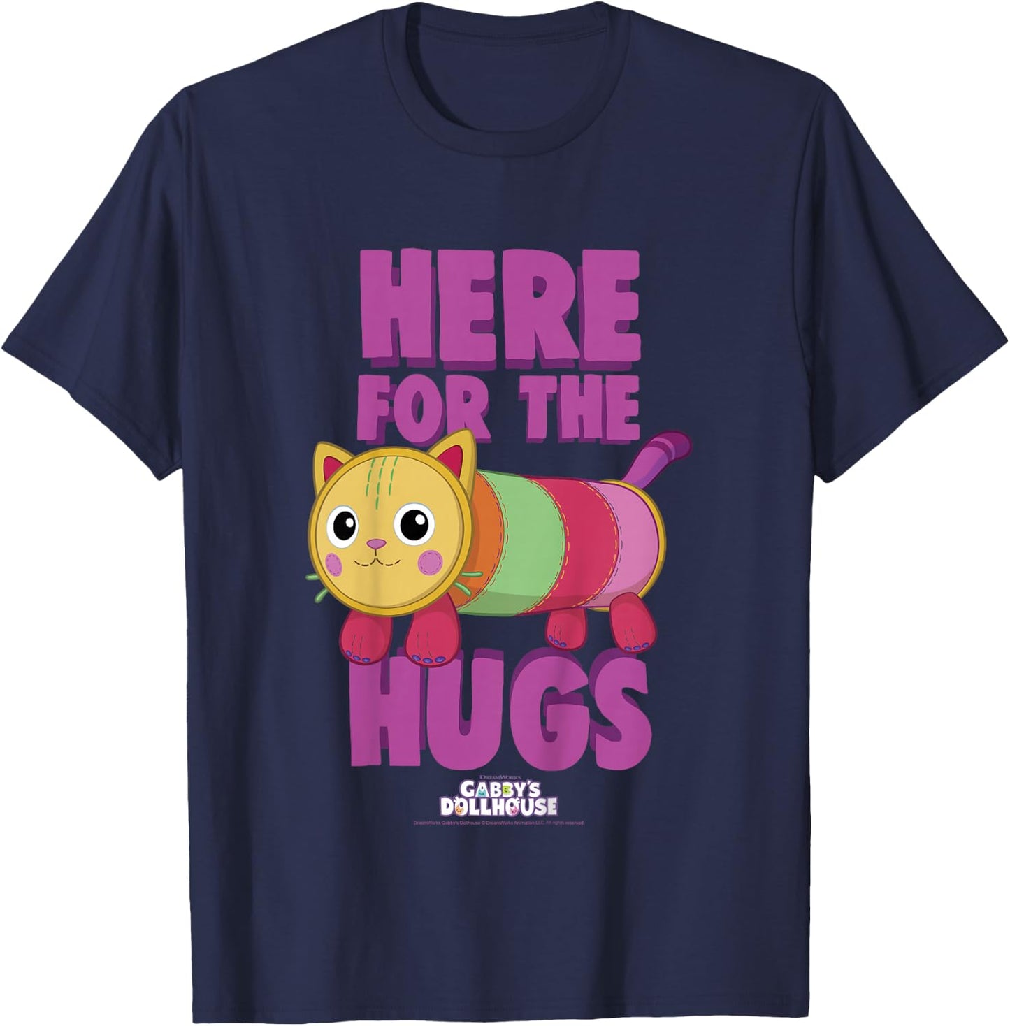 DreamWorks Gabby's Dollhouse Valentine's Day Pillow Cat T-Shirt - T-Shirt | Navy