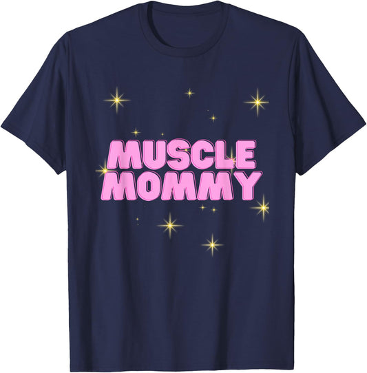Gym Muscle Mommy Pump Cover T-Shirt - T-Shirt | Navy