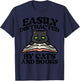 Easily Distracted Cats Books Librarian Women Girls Kids Teen T-Shirt - T-Shirt | Navy