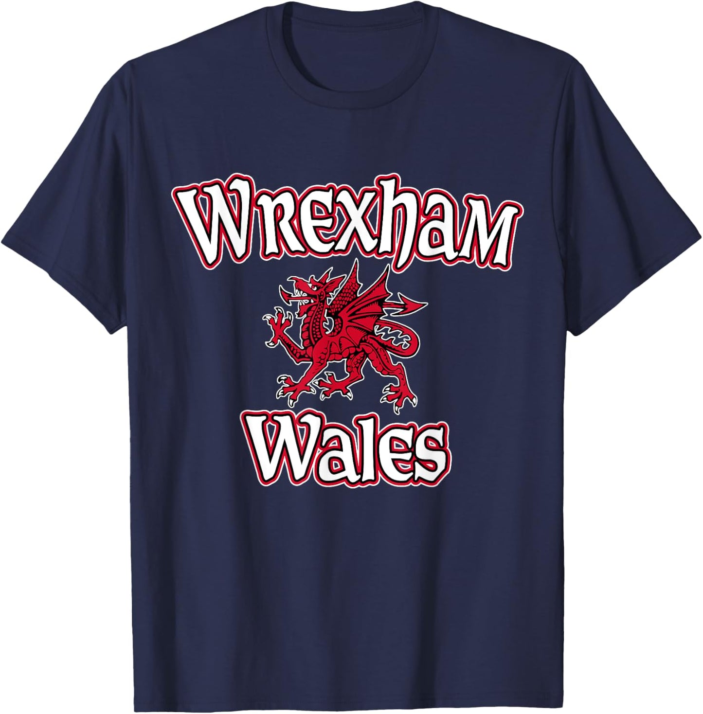 Wrexham Wales Dragon T-Shirt - T-Shirt | Navy