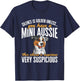 Mini Aussie Silence Is Golden Miniature Australian Shepherd T-Shirt - T-Shirt | Navy