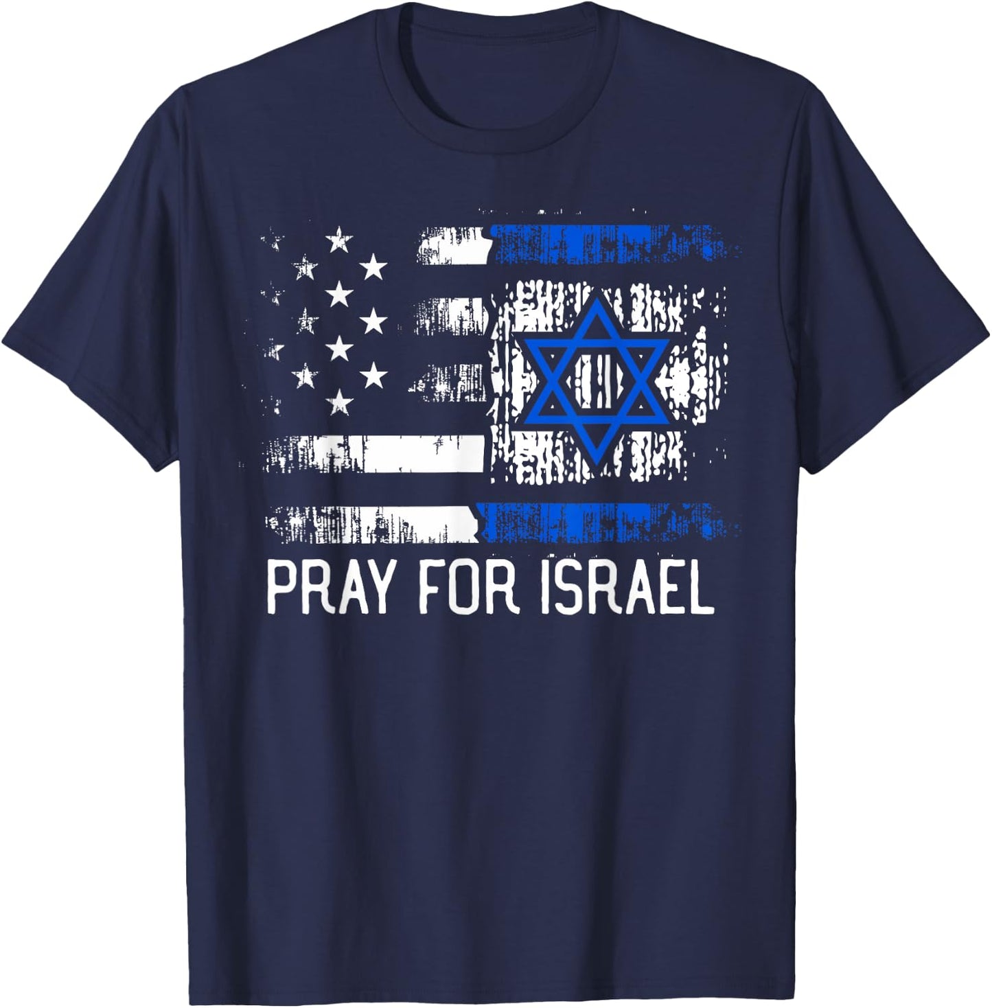 Pray For Israel Jewish Support Group Matching T-Shirt - T-Shirt | Navy