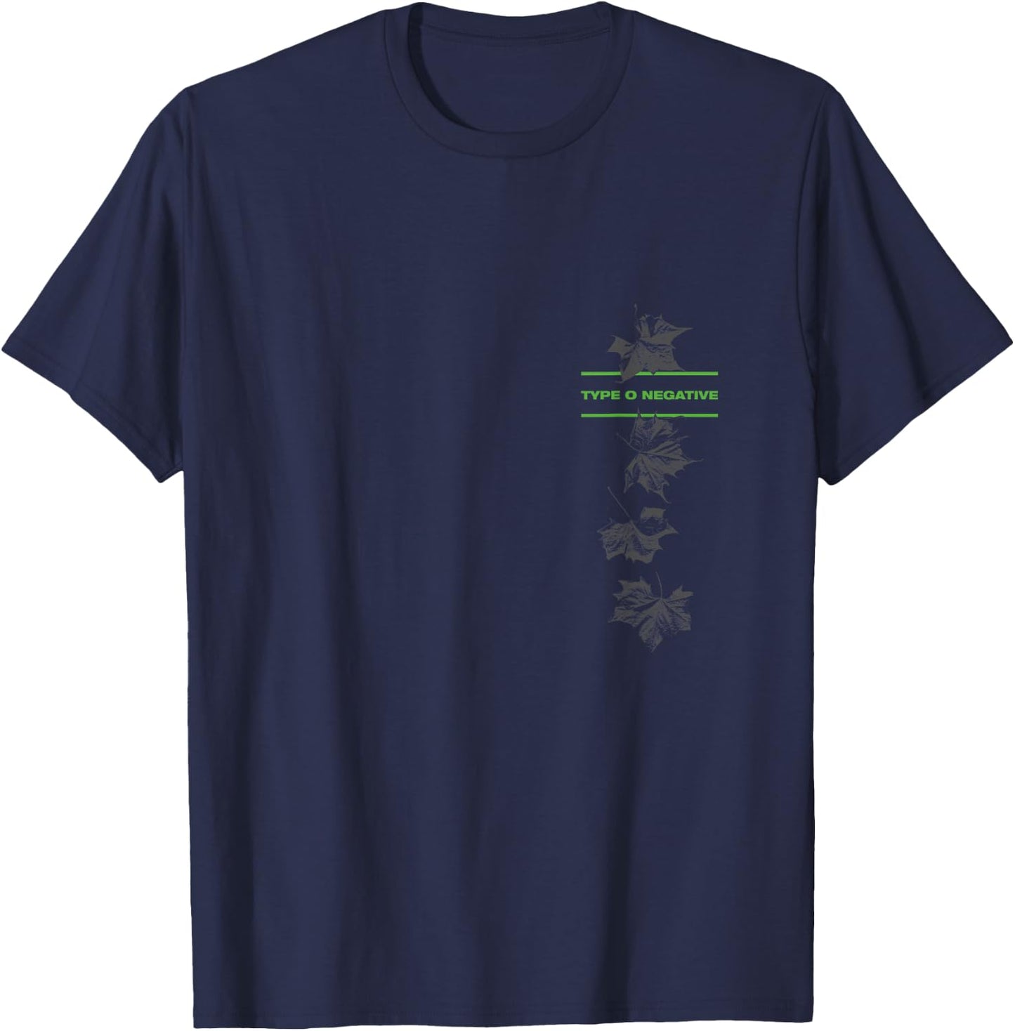 Type O Negative Leaves Double Sided Black T-Shirt - T-Shirt | Navy