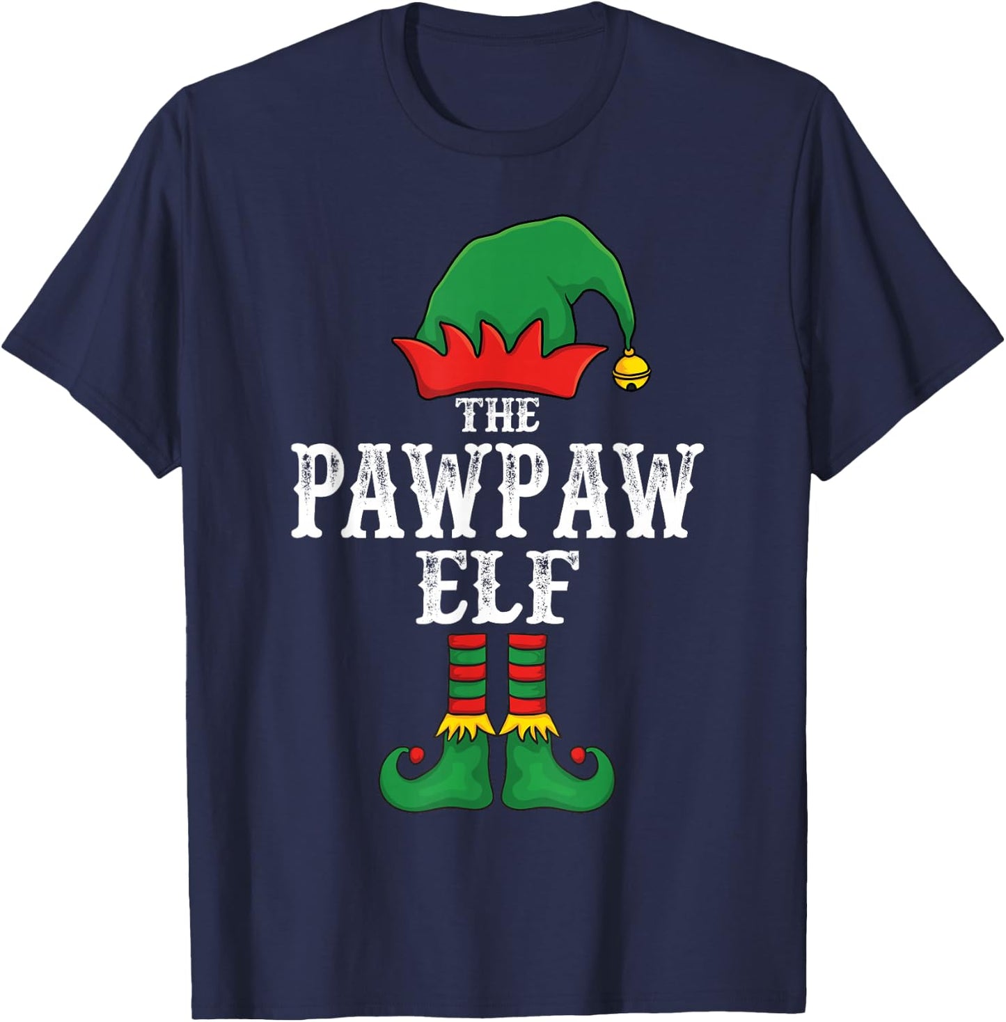 The Pawpaw Elf Christmas Pajama Idea Family Matching Funny T-Shirt - T-Shirt | Navy