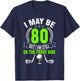 Funny 80th Golf Birthday Shirt 80 Year Old Birthday Golfing T-Shirt - T-Shirt | Navy