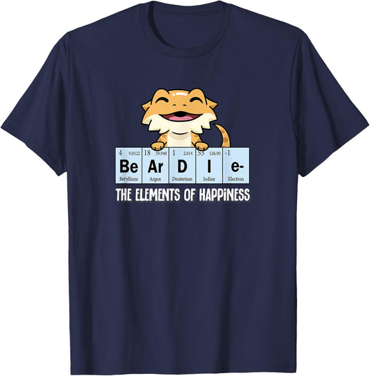 Tiny Dinosaur Elements Bearded Dragon Lover T-Shirt - T-Shirt | Navy