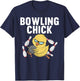 Cool Bowler Girls Ladies Bowling Chick Spare Me T-Shirt - T-Shirt | Navy