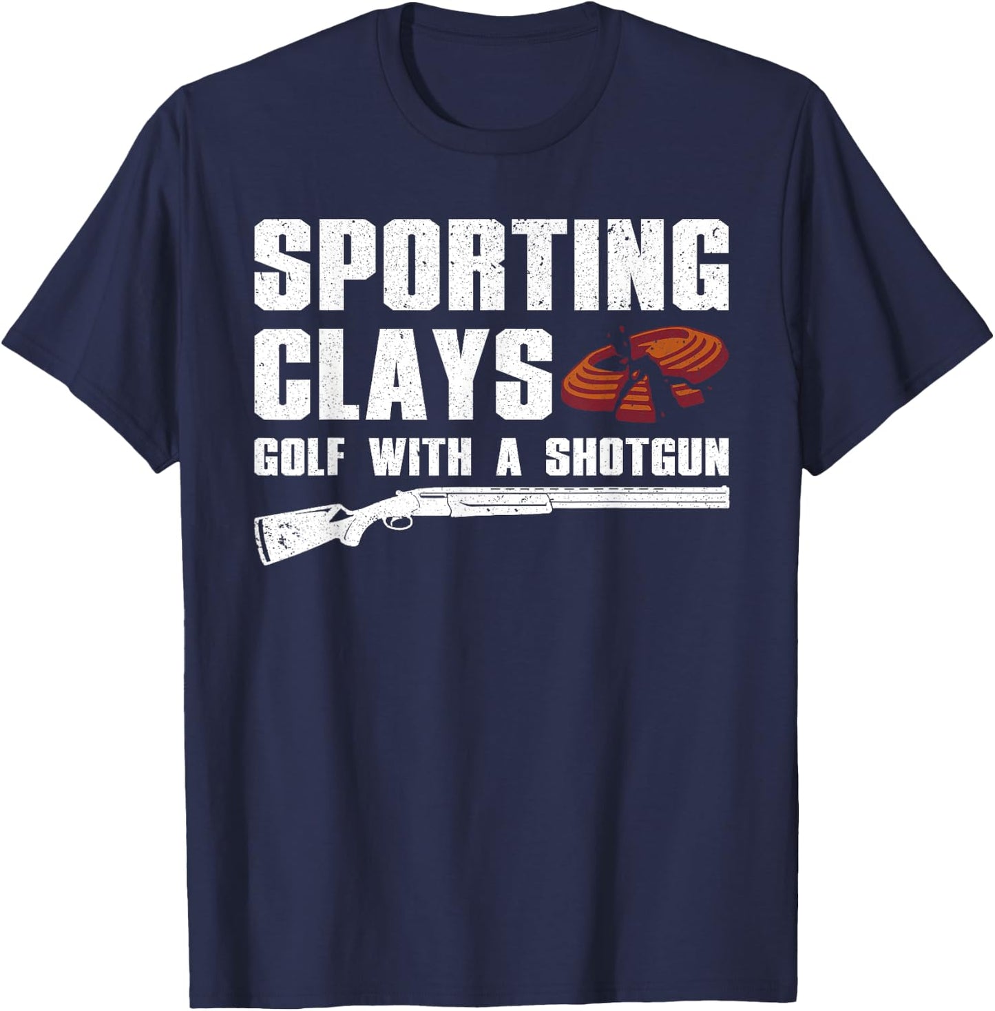 Cool Trap Shooting Women Skeet Clay Target Shooter T-Shirt - T-Shirt | Navy