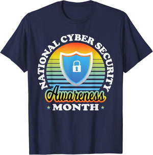 National Cyber Security Awareness Month Tech Security Team T-Shirt - T-Shirt | Navy