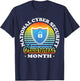 National Cyber Security Awareness Month Tech Security Team T-Shirt - T-Shirt | Navy