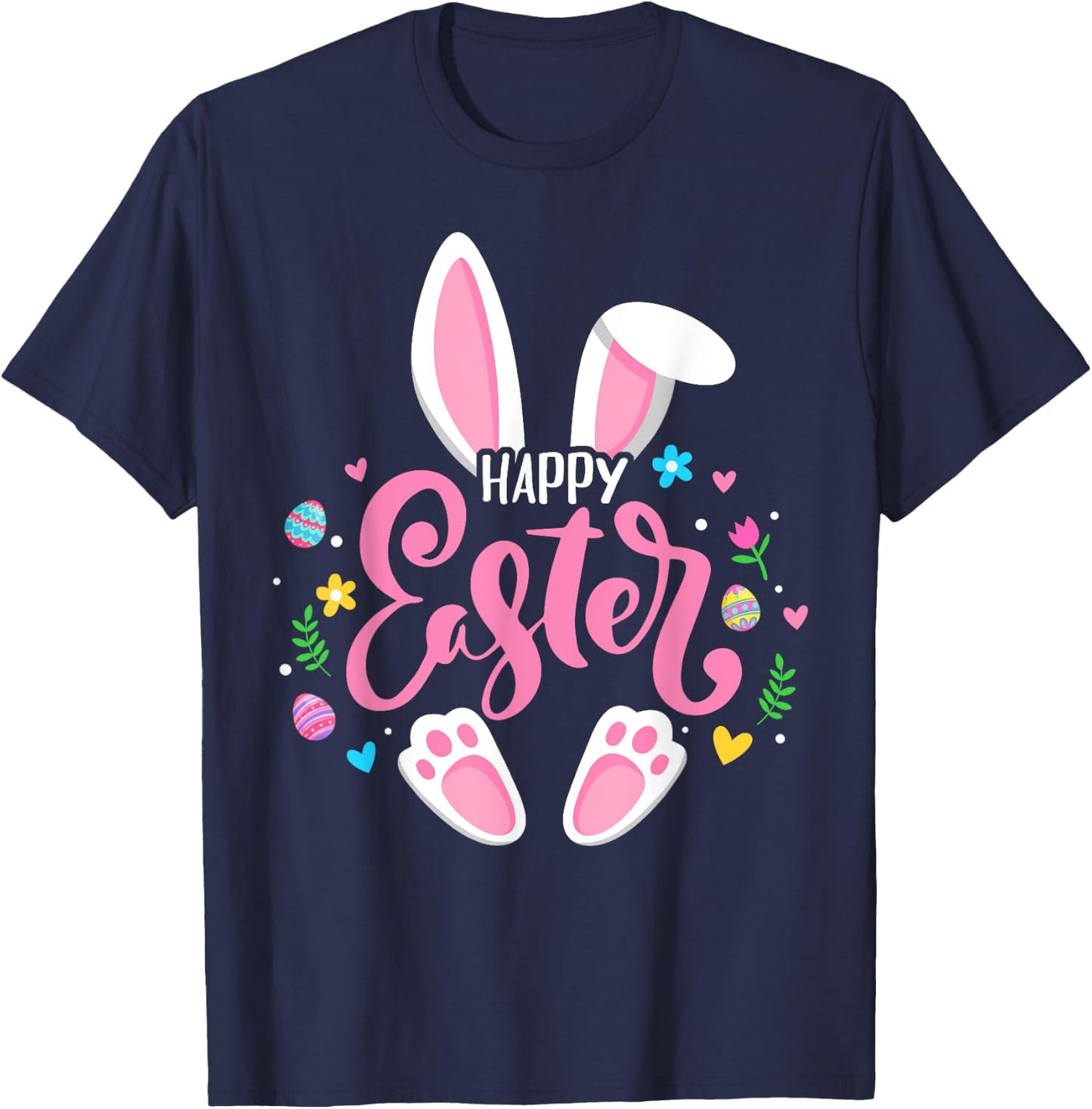 Happy Easter Bunny Easter Egg Hunt Squad Easter Women Family T-Shirt - T-Shirt | Navy