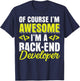 Funny Backend Developer Programmer Coder Shirt T-Shirt - T-Shirt | Navy