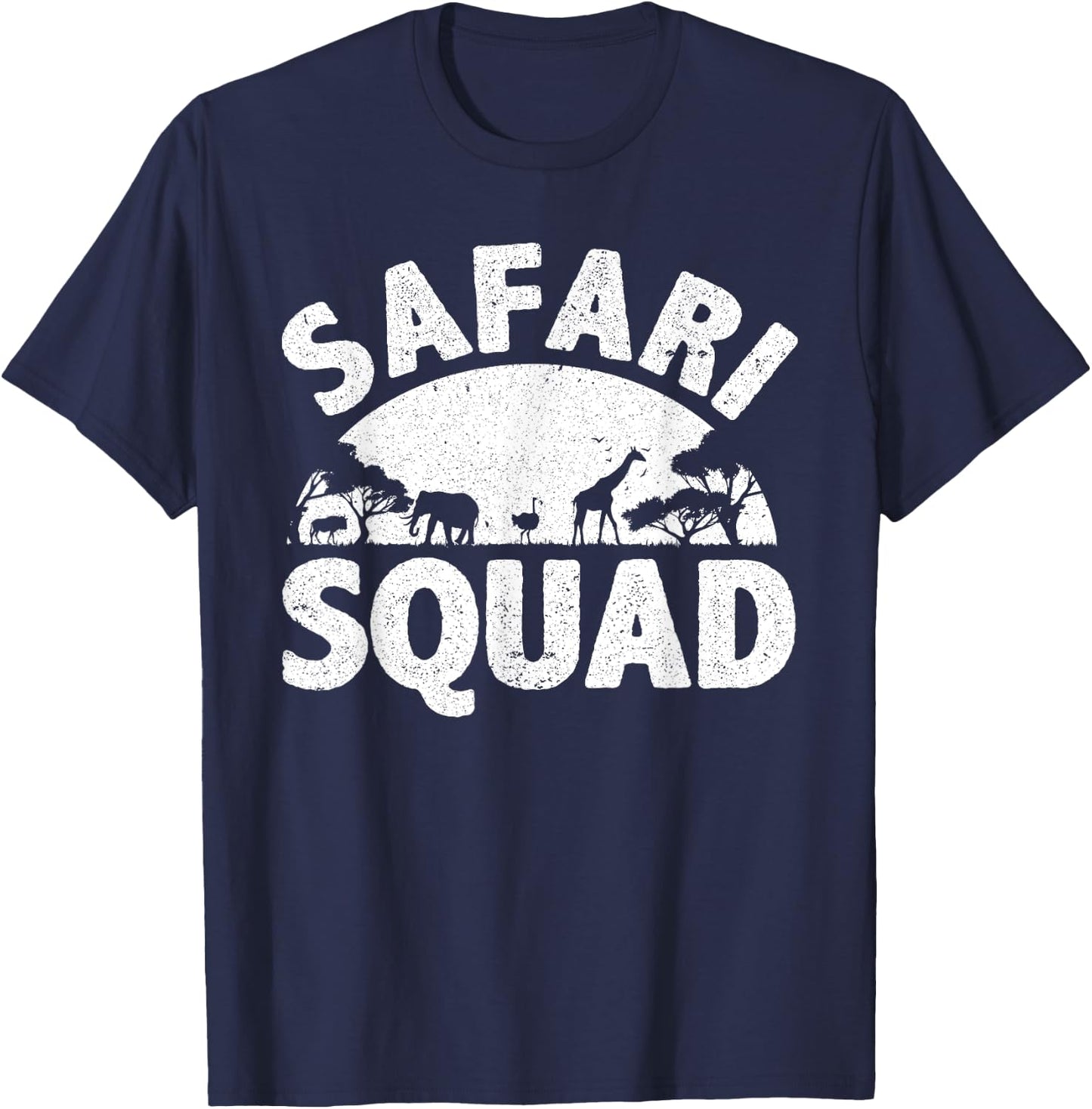 Cool Safari Squad Women Zoo Animal African Jungle T-Shirt - T-Shirt | Navy