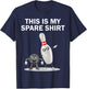 Funny Bowling Dabbing This is My Spare Shirt Bowling T-Shirt - T-Shirt | Navy