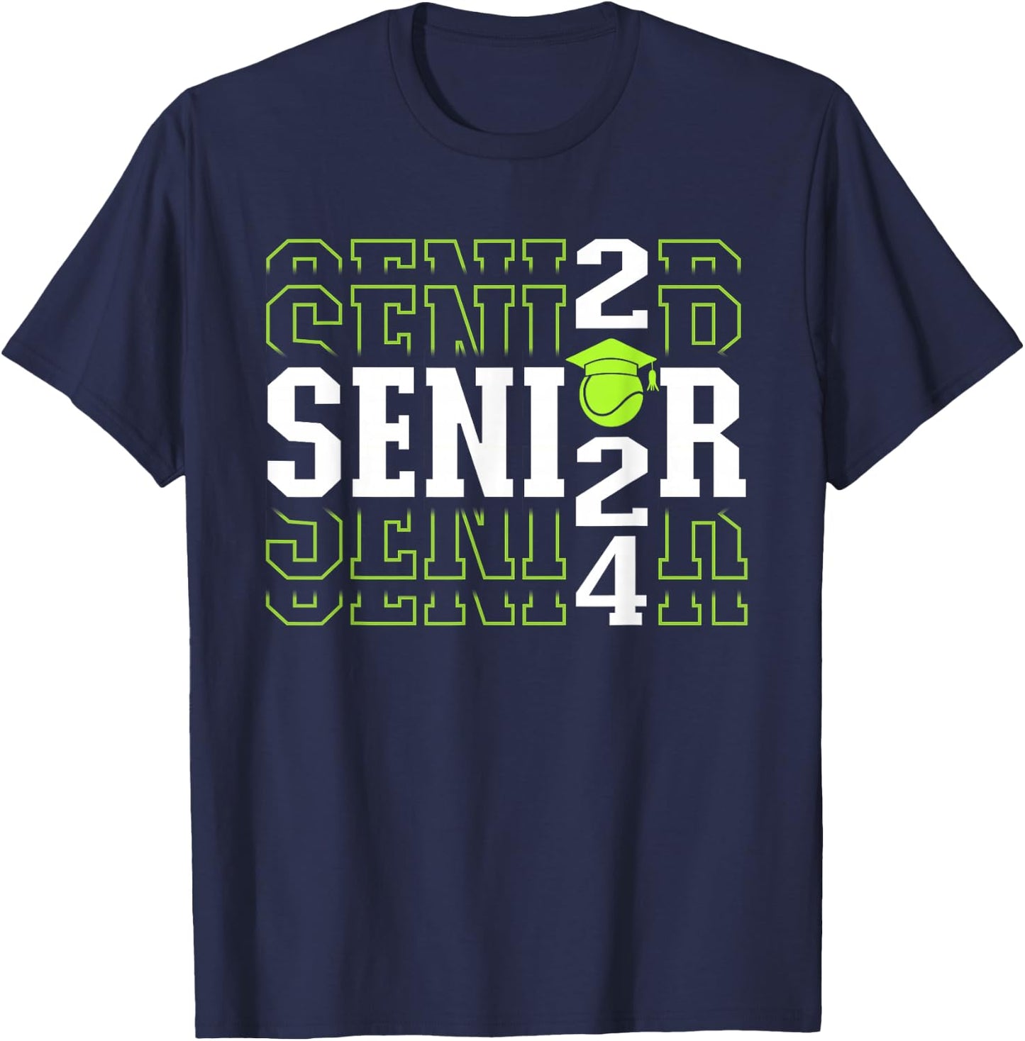 Class of 2024 Tennis Senior T-Shirt - T-Shirt | Navy