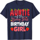Auntie of The Berry First Birthday of Girl Strawberry Aunt T-Shirt - T-Shirt | Navy