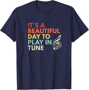 Beautiful Day To Play In Tune Funny Conductor Band Director T-Shirt - T-Shirt | Navy