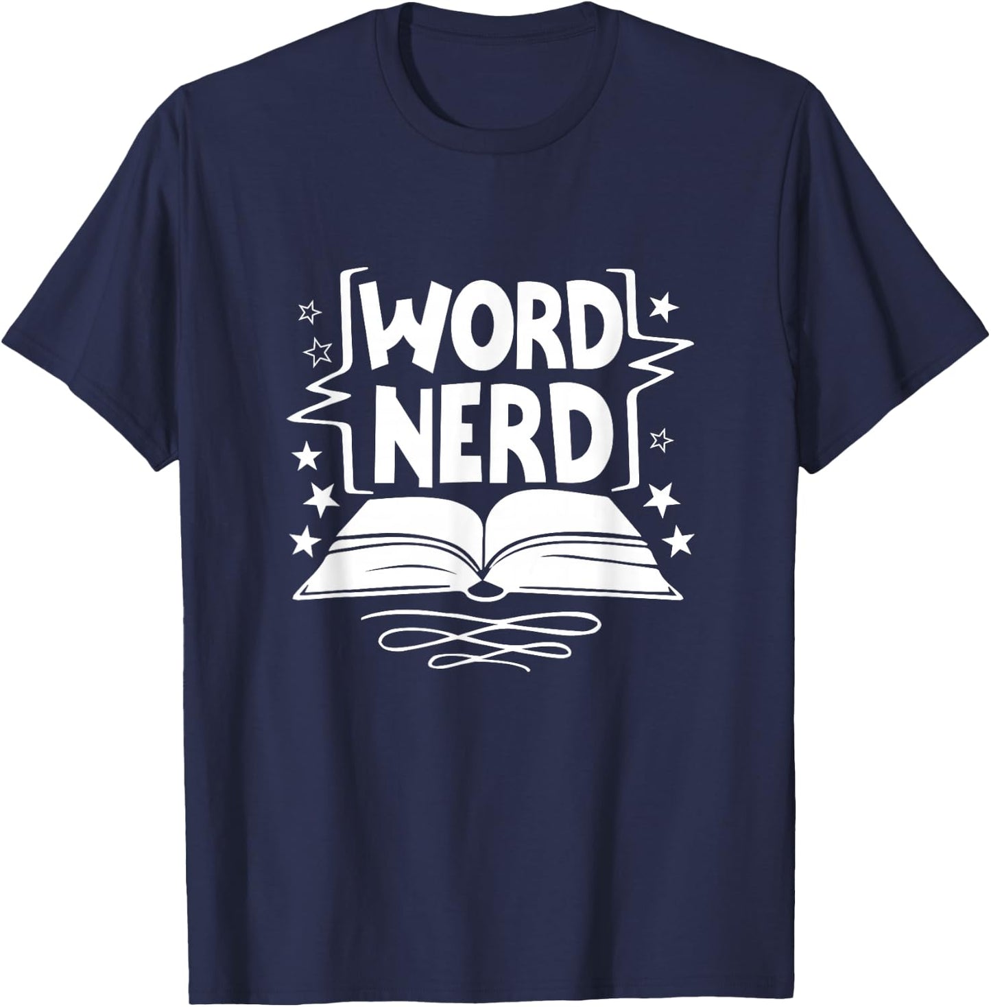 Word Nerd Reading Book Lover Bookworm Bookish Librarian T-Shirt - T-Shirt | Navy