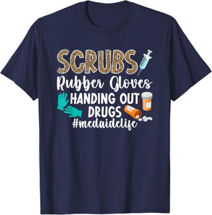 Med Aide Life Medication Aide Medication Aides T-Shirt - T-Shirt | Navy