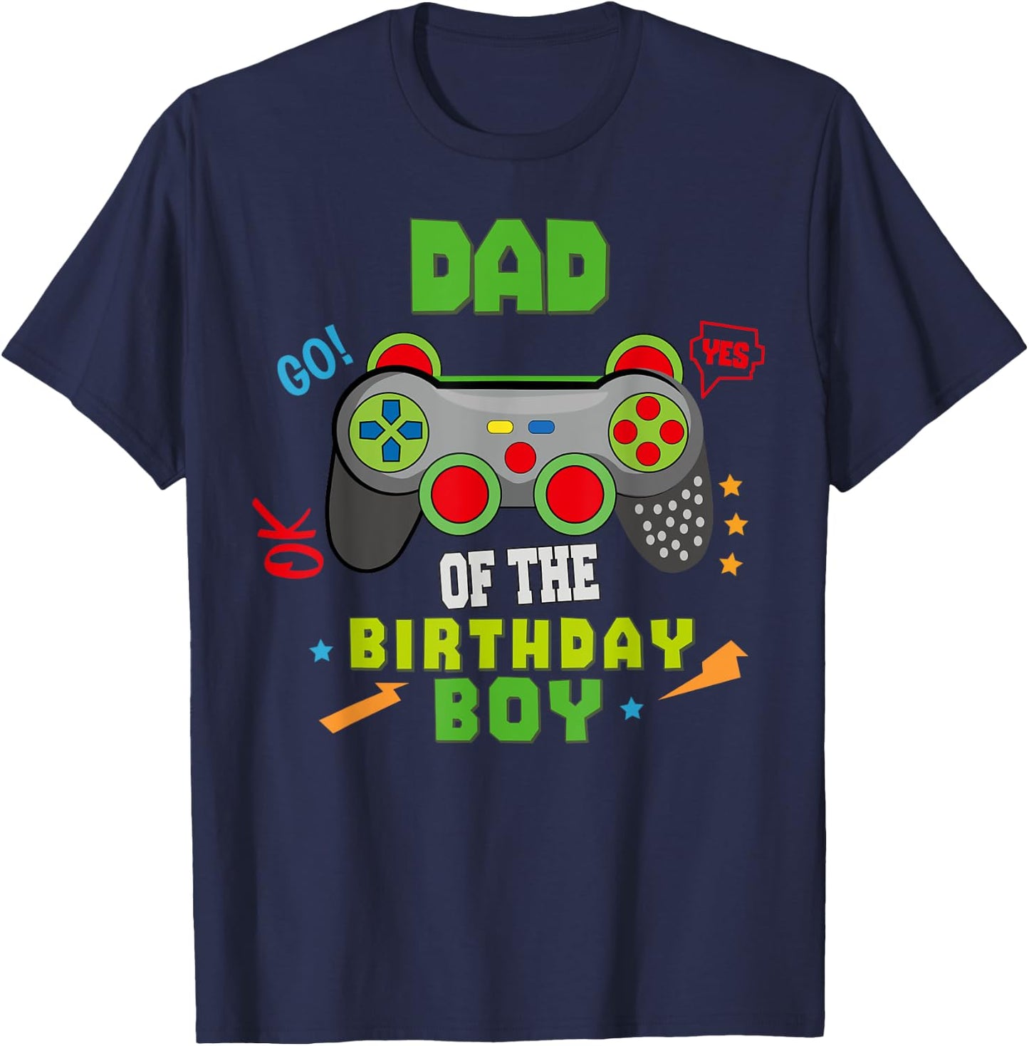 Dad of The Birthday for Boy Video Gamer Birthday T-Shirt - T-Shirt | Navy