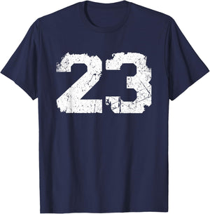 Vintage Sports Team Number #23 T-Shirt - T-Shirt | Navy