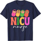 Groovy NICU Nurse ICU Neonatal Team Tiny Humans For T-Shirt - T-Shirt | Navy