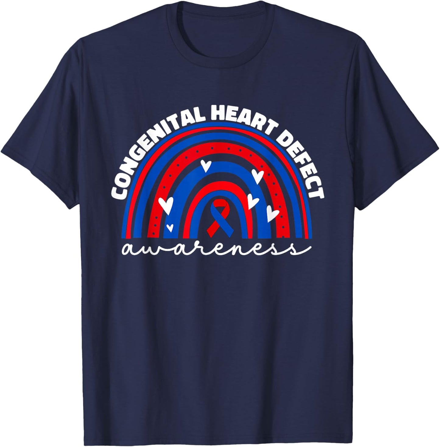 CHD Congenital Heart Defect Awareness Month For Kids Women T-Shirt - T-Shirt | Navy