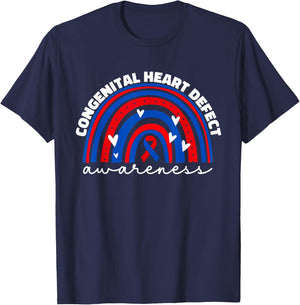 CHD Congenital Heart Defect Awareness Month For Kids Women T-Shirt - T-Shirt | Navy