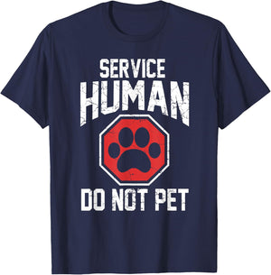 Dog service-human do not pet T-Shirt - T-Shirt | Navy
